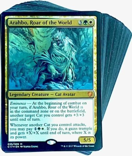 ***Deck Commander personnalisé*** Arahbo, Roar of the World - Chats - Cartes magiques EDH - Photo 1 sur 7