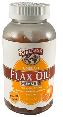 Barlean s Omega-3 Flax Oil Gummies, 90 Ct., Collectible Only/ Expired