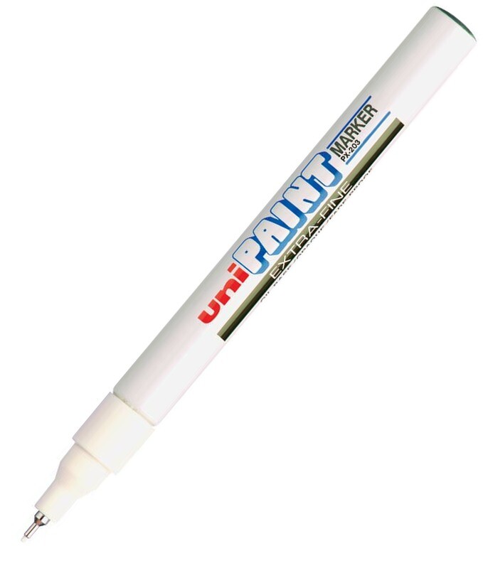 Uni Paint Marker Pen PX203 Extra Fine Liner 0.8mm Line Metal Glass
