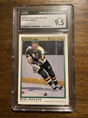 CGC 9.5 1990-91 O-Pee-Chee Premier Mike Modano Rookie Card #74