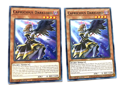Capricious Darklord - ROTD-EN023 / MP21-EN0117 - Common 1st Ed NM Yugioh! X2 | eBay Capricious Darklord - ROTD-EN023 / MP21-EN0117 - Common 1st Ed NM Yugioh! X2 | eBay