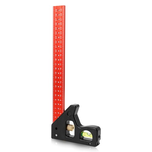 12inch Combination Square 45/90 Degrees Aluminum Alloy Woodworking Square bewSY - Picture 7 of 11