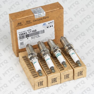 New Hyundai Kia Iridium Spark Plug (4PC) Denso 18845-11160