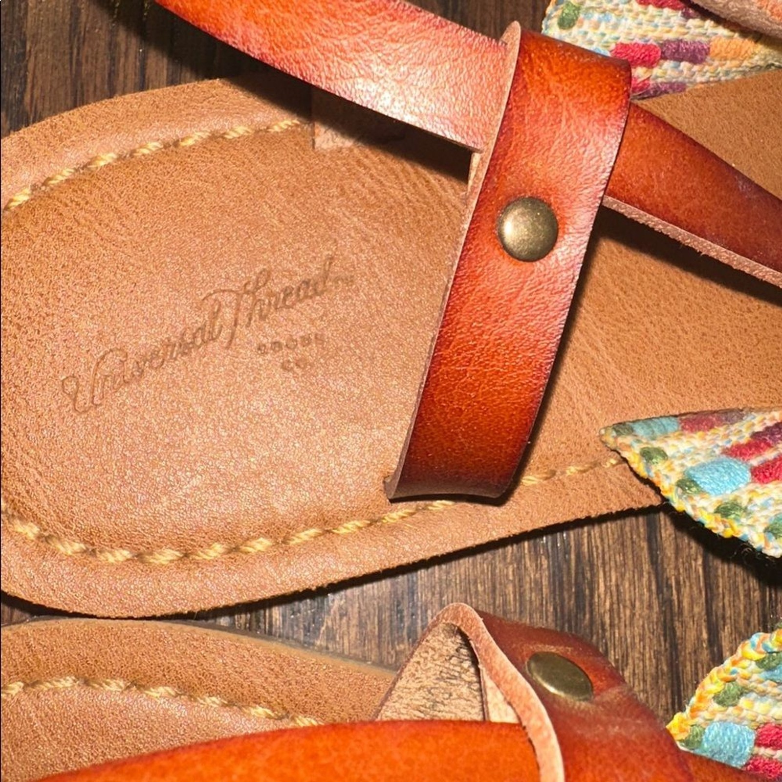 Universal thread senora ankle strap Colorful boho… - image 6