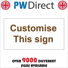 SIGN Custom Made To Order Brown On White Handmade Design Bespoke Create CM445D