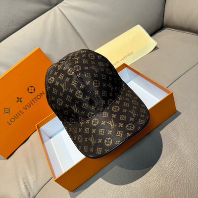 Louis Vuitton Monogram Canvas Brown Baseball Cap M Unisex Hat