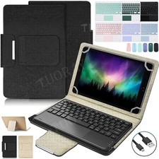 Universal Touchpad Keyboard Leather Case Mouse For 10