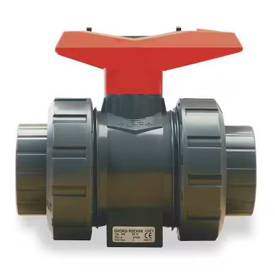 Gf Piping Systems 163546341 3/8'' Socket Cpvc Ball Valve Inline True Union