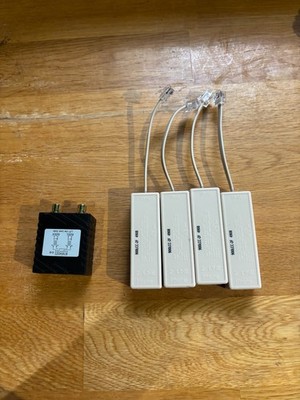 Lot of 5 Telecom Phone Line Accessories ITT 4908 2-Line Conditioners Splitter Ad
