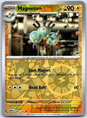 Magneton 082/165 Uncommon 151 Pokemon Reverse Holo Near Mint