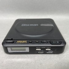 Vintage 1980 Sony D-12 Discman CD Compact Disc Music Player Black TESTED WORKS