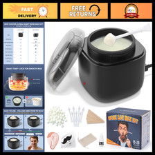 Nose Ear Hair Waxing Kit for Men - 100g Wax, 40 Sticks, Easy Hair Removal