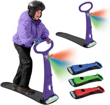 Multi-Purpose Foldable Ski Skate and Snow Sled for Kids and Teens