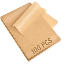 100Pcs 9x13 In Unbleached Parchment Paper Sheets for Baking Grilling Air Fryer