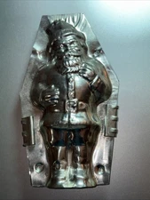 Antique Vintage Santa Claus St. Nick Christmas Metal Chocolate Candy Mold 