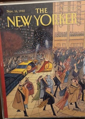 The New Yorker Cover Nov 16 1992 Arnold Roth Busy Street In Protector Frame