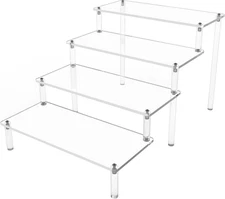 Acrylic Risers for Display 1 Pack 4 Tier Acrylic Display Risers Perfume Stand, C