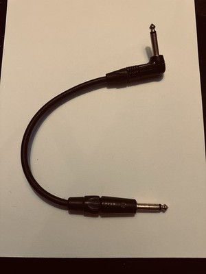 6 in Mogami 2524 Guitar Cable   Neutrik NP2X B Gold Plugs   Handmade
