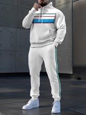 Men's Digital Printed Hoodie Set Sweater Set