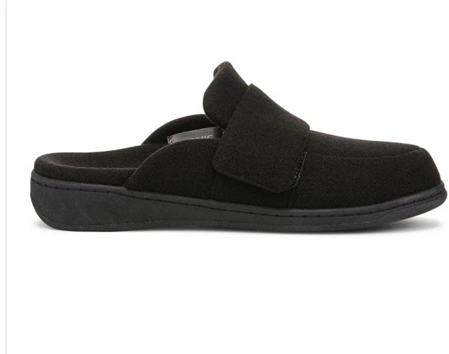 Zapatilla Vionic Negra Gemma II Franela Mujer 12 Sin Cordones Mula Nueva Foto 2 de 4