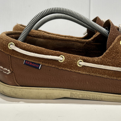 Sebago Docksides Mens 11.5 Boat Shoes Loafers Brown Leather  display picture 2