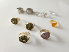 Lot bagues vintage tirette fete foraine ducasse astrologie