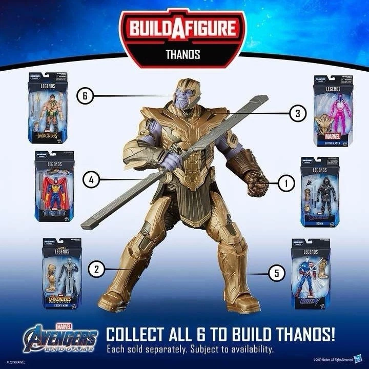 NUEVO Marvel Legends Avengers Endgame BAF Blindado Thanos Set 6 Figuras RARO Foto 2 de 4