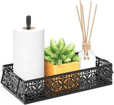 Toilet Tank Topper Paper Basket - Basket Decor Box with Magnetic Paper Towel