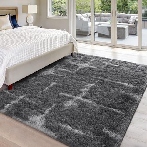  5x8 Large Area Rugs for Living Room, Super 5' x 8' (Rectangular) Star Grey