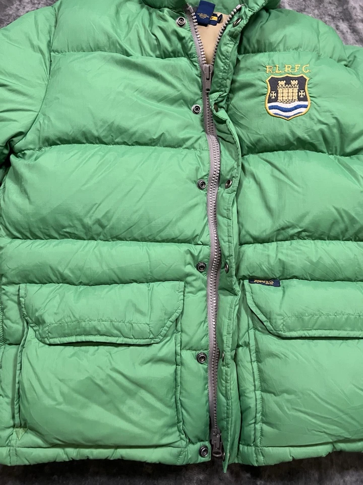 Chaqueta acolchada Ralph Lauren Rugby & Co RLRFC verde para hombre mediana 80/20 relleno Foto 4 de 4