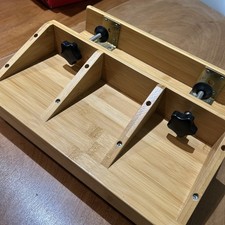 Bamboo Bedside Shelf Clip-On Shelf Ergonomic Space Saving Bed Tray Side Table