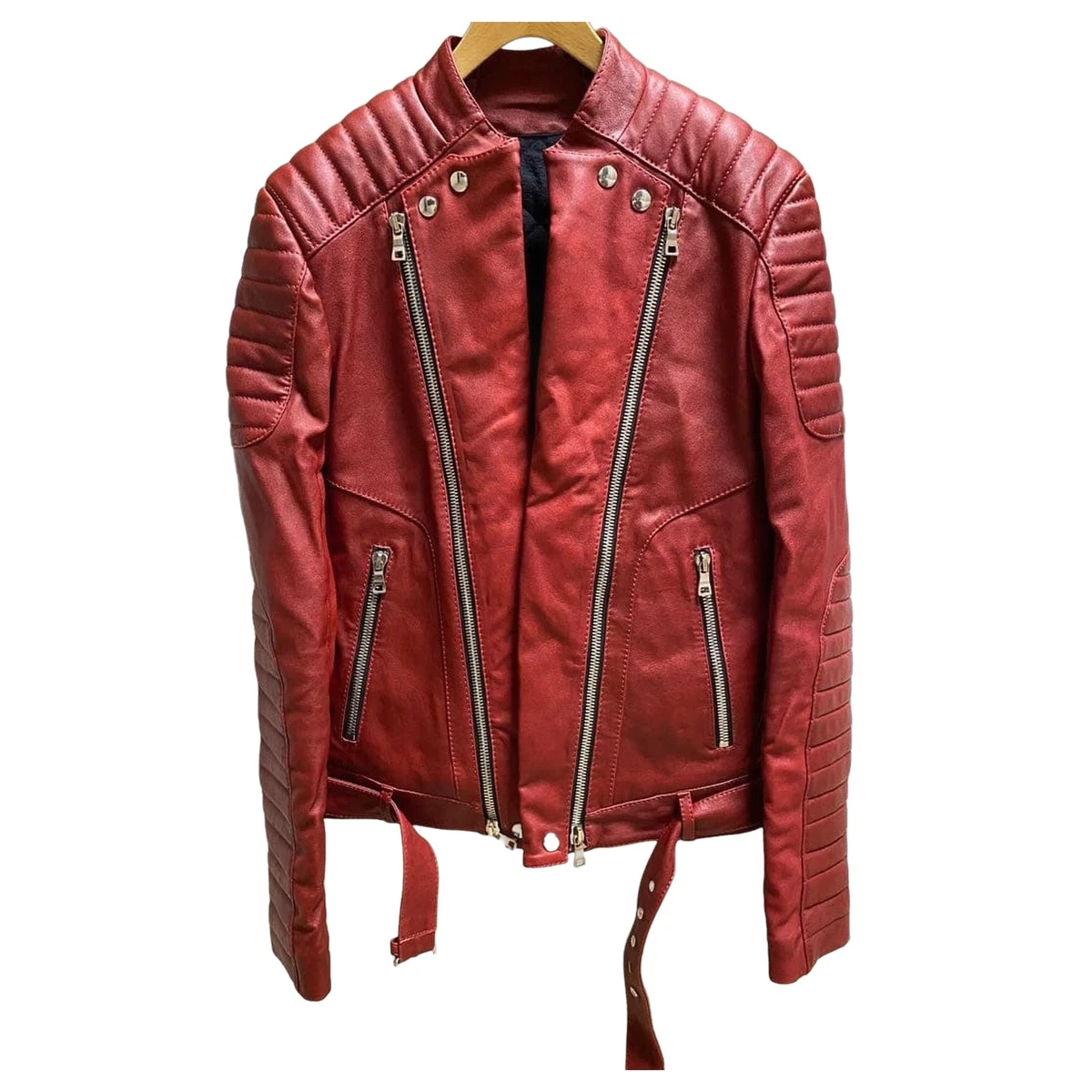 Balmain Leather Outer Shell Coats, Jackets & Vests for Men for