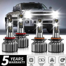 Car LED Headlights Kit Hi Low Beam Bulbs For Chevy Silverado 1500 1999-2005 2006