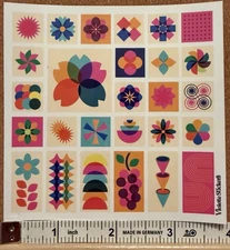 Violette Stickers Geometric Designs Square Rectangle Scrapbook Planner Supply Sm
