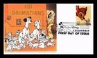 DR JIM STAMPS US COVER BAMBI ART OF DISNEY FRIENDSHIP FDC 101 DALMATIONS