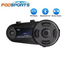 V6S Motorcycle Helmet Intercom Bluetooth Headset 2-way 1000m Communication FM