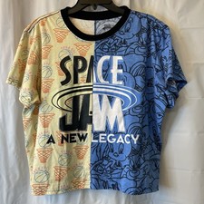 Women Graphic Crop Top Short Sleeve Looney Tunes Space Jam: A New Legacy Sz 1XL
