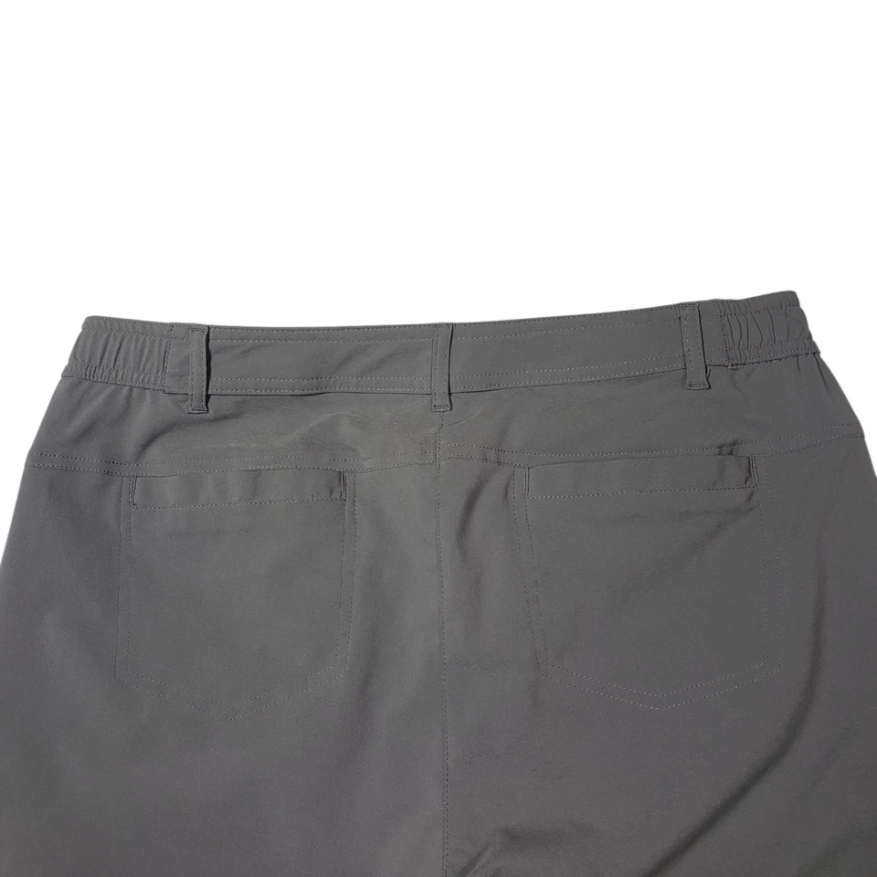TravelSmith Mujer Capris tiro medio cremallera bolsillos elásticos gris talla L Foto 4 de 4