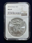 2014 $1 American Silver Eagle NGC MS69 Brown Label ⭐️⭐️⭐️⭐️🔥🔥🔥🔥