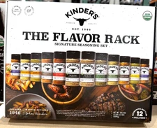Kinder’s The Flavor Rack Signature Seasoning Gift Set 12 Bottles Holiday 7/2027