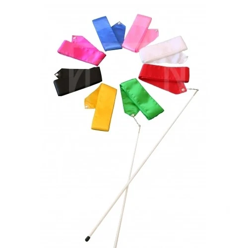 GORGECRAFT 2pz Nastri Da Ballo Rossi 4.3m di Lunghezza Nastro Da Ginnastica Ritmica Nastri Da Ballo Artistici Nastri Da Ballo per Ballerini Bacchetta Nastri Da Ballo per Allenamento di Danza Artistica