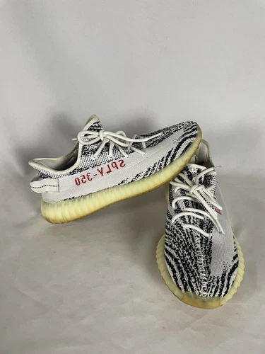 Taglia 11.5 Adidas Yeezy Boost 350 V2 Low Zebra (battitori) indossate pre amate