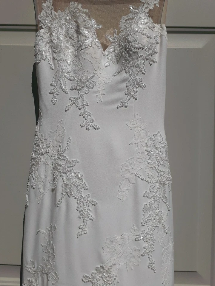 Embellished Embroided Beaded  Pronovias Wedding Dress & Erica Koesler Veil  - Image 3 of 4