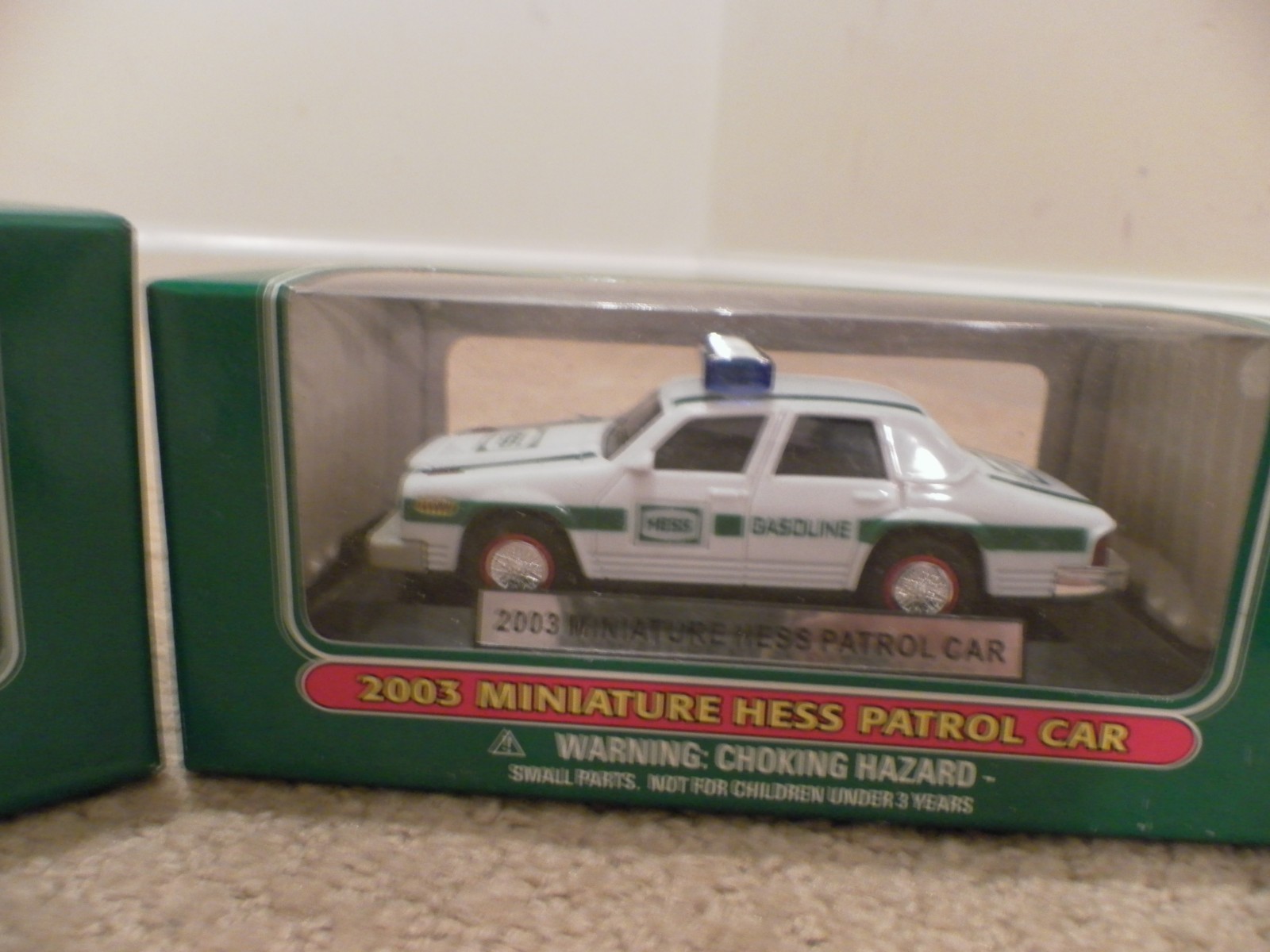 Hess Miniture Lot (2)-2003 Patrol Car & 2005 Helicopter-New in Box