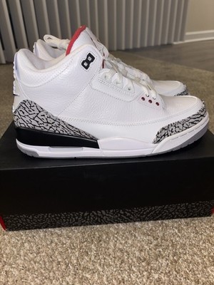Nike Air Jordan 3 Retro White Cement 88 Dunk Contest 2013 580775-160 New Sz 9.5