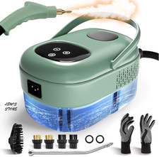 2500W Handheld Steam Cleaner High Pressure Steamer 1.1L Tank for Home Car Green