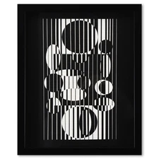 Victor Vasarely (1908-1997), "Iaca de la serie Lineaires" Framed 1973 Heliogravu
