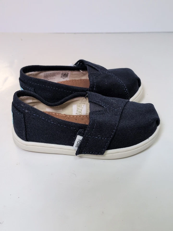 Toms крошечные Alpargata темно-синий ребенка ясельного возраста без шнуровки унисекс туфли нам размер 6T новый с Ярлыками - Изображение 4 из 4