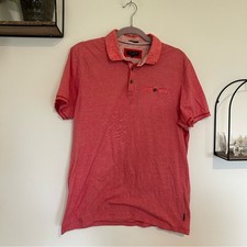 Ted Baker Pink Short Sleeve Polo Shirt Size 6 XXL 