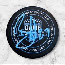 BARRETT HAYTON UTAH MAMMOTH SIGNED / AUTOGRAPHED LOGO PUCK NICE!!
